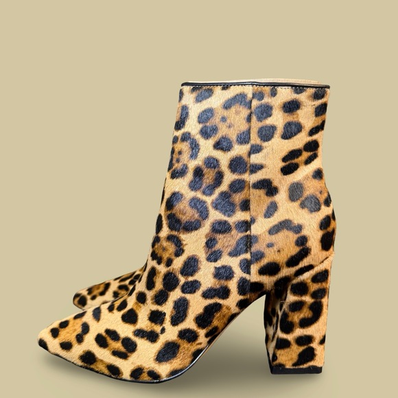 Marc Fisher LTD miYanaraly Sz 5M Leopard Print Ankle Boots Women's New w/ Box - Picture 3 of 9